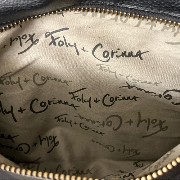 Foley + Corinna Black Leather Multi-Functional Bag with Animal Print Accent EUC - Picture 16 of 16